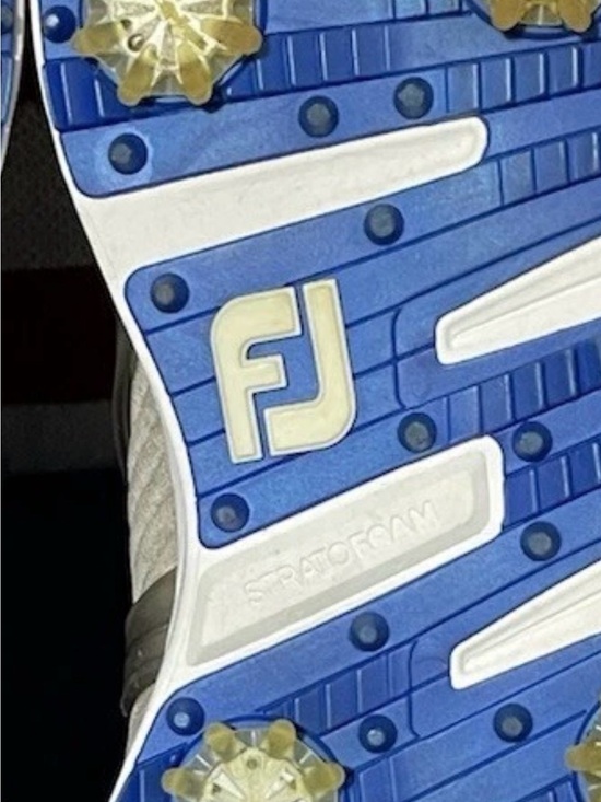 FootJoy Hyperflex Golf Shoes - Light Gray with Blue Accents